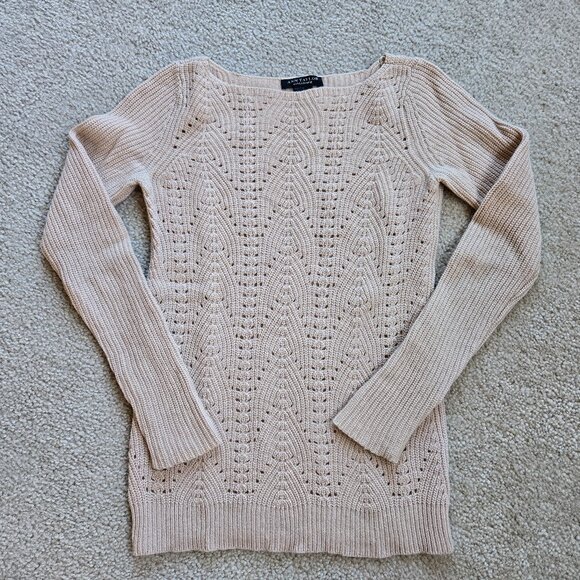 Ann Taylor Sweaters - Ann Taylor Wool Cashmere Pointelle Sweater